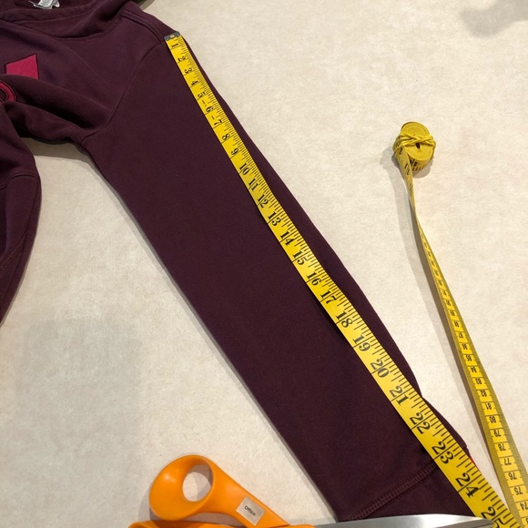 ⭐️ Adidas Burgundy Plum Wine Women's Hoodie MEDIUM - Picture 9 of 13